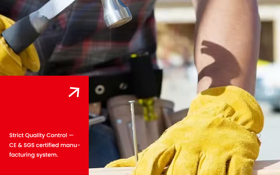 Strict Quality Control — CE & SGS certified manufacturing system.