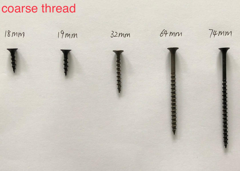 Coarse Thread Black Drywall Screws